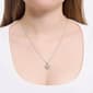 Athra Silver Plated Crystal Puffy Heart Pendant Necklace - image 3