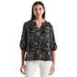 Womens Rafaella Ls Vnk Embroidered Flwr Novelty Blouse - image 1