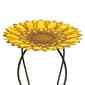 Alpine Embossed Metal Sunflower Birdbath - image 3