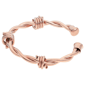 Mens Lynx Stainless Steel Barbed Wire Cuff Bangle Bracelet - image 4