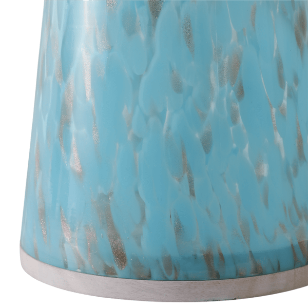 Sagebrook Home Rawson Glass Art Wood Top Accent Table