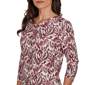 Petite Emaline Key Items 3/4 Sleeve Cowl Neck Medallion Blouse - image 5