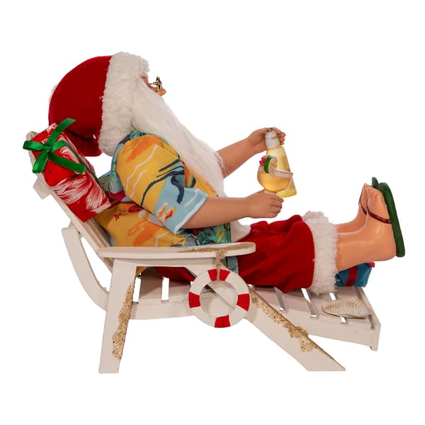 Kurt S. Adler 11.5in. Santa Beach Chair Figurine