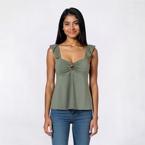 Juniors Derek Heart Sweetheart Babydoll Top with Shell