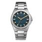 Mens Perry Ellis Solar Silver-Tone Embossed Watch - PES0004SL - image 1