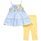 Girls (4-6x) Kids Headquarters® 2pc. Gingham/Floral Top & Legging - image 2