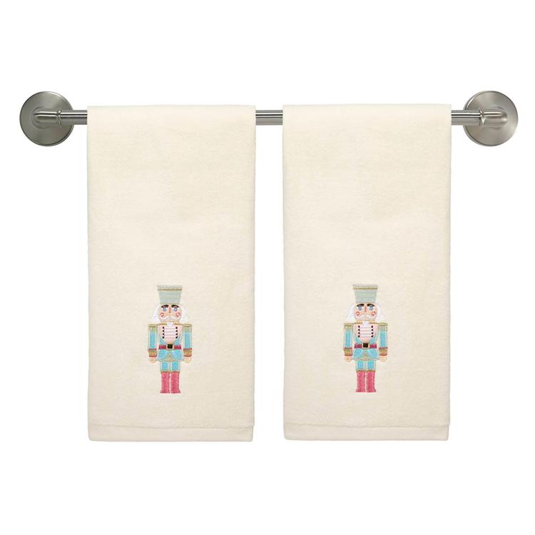 Avanti Nutcracker 2pk. Hand Towel Set