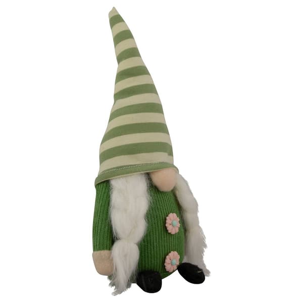Northlight Seasonal Green Striped Hat Springtime Girl Gnome