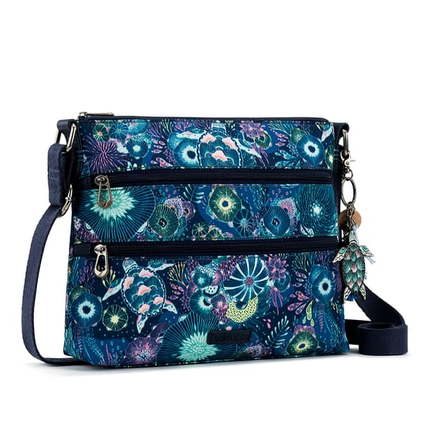 Sakroots Basic Nylon Crossbody - Royal Blue Seascape