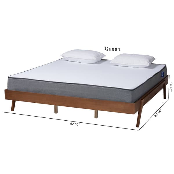 Baxton Studio Sarita Ash Walnut Wood Queen Bed Frame Boscov's