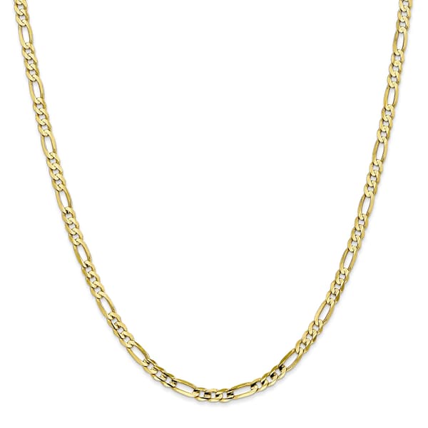 Unisex Gold Classics&#40;tm&#41; 10kt. 4mm 24in. Light Concave Figaro Chain - image 