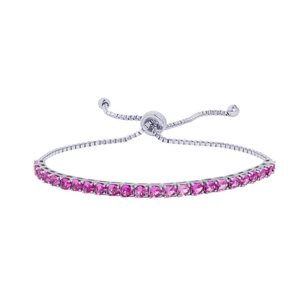 Gemstone by Gianni Argento 3mm Round Tennis Adjustable Bracelet - image 
