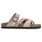 Womens White Mountain Hazy Footbeds Slide Suede Sandals - image 2