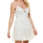 Juniors Trixxi Ditsy Floral Embroidery Chiffon Tie Front Sun Dres - image 4