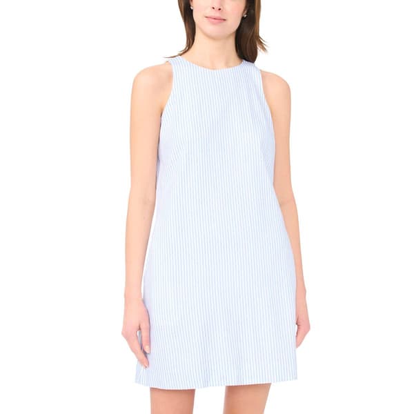 Womens MSK S/L Stripe Linen Sheath Dress - image 