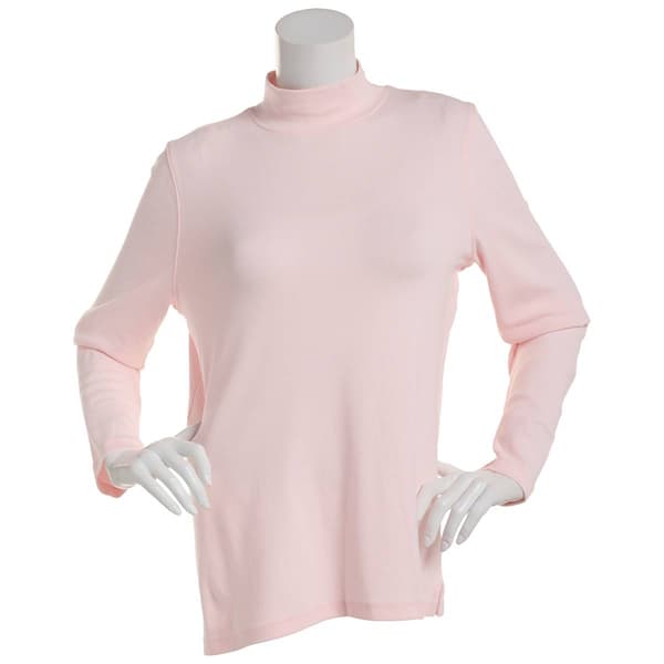 Womens Preswick &amp; Moore® Long Sleeve Solid Mock Neck Tee - image 