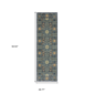 HomeRoots Stain Resistant Blue & Rust Medallion Runner - image 3