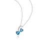 Sterling Silver London Blue Topaz Heart Pendant - image 4
