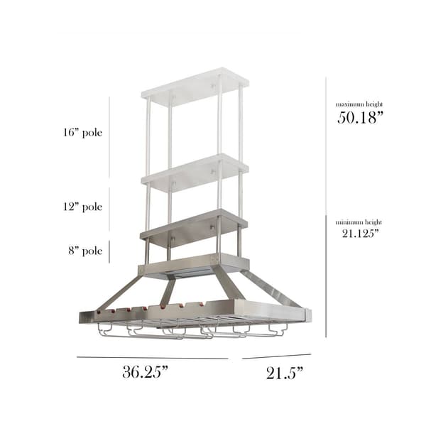 Elegant Designs 2 Light LED Overhead Wine Rack