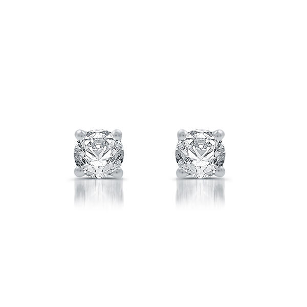 Nova Star&#40;R&#41; White Gold Lab Grown Diamond Stud Earrings - image 