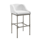 HH2 Home Dillon Low Profile Wingback White Bar Height Stool - image 2