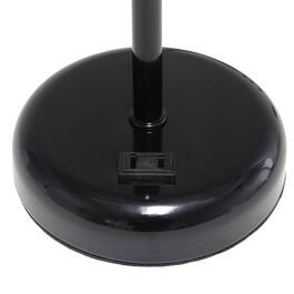 LimeLights Black Stick Lamp w/Charging Outlet & Shade - Set of 2