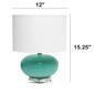 Lalia Home Modern Ovaloid Glass Bedside Table Lamp w/White Shade - image 5