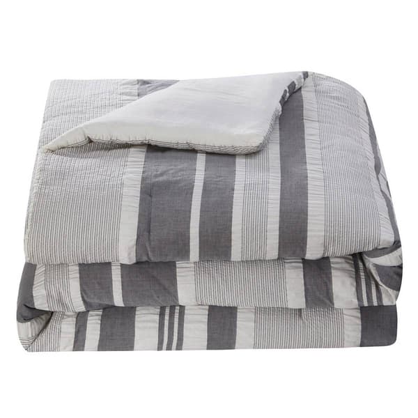 Tahari Home Ella Woven Stripe Cotton 3pc. Comforter Set