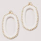 Ashley Cooper(tm) White Raffia Earrings w/ Gold-Tone Accents - image 1