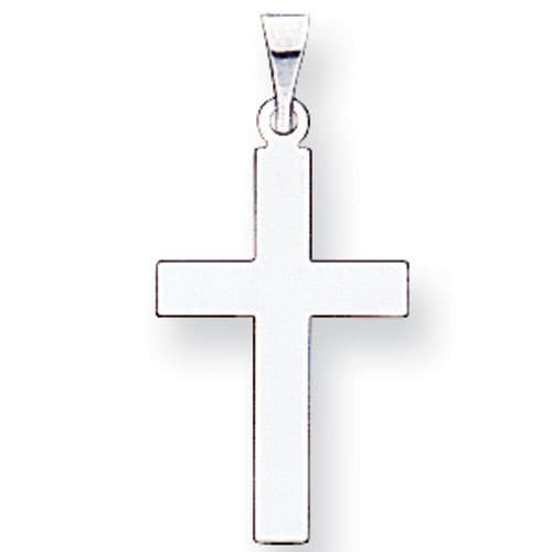 Unisex Gold Classics&#40;tm&#41; 14kt. White Gold Cross Pendant - image 