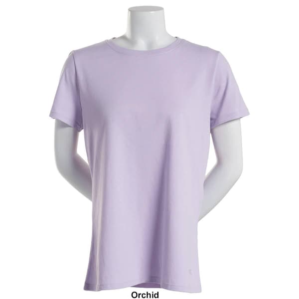 Womens Calvin Klein Performance Carbon Peach Neck Top