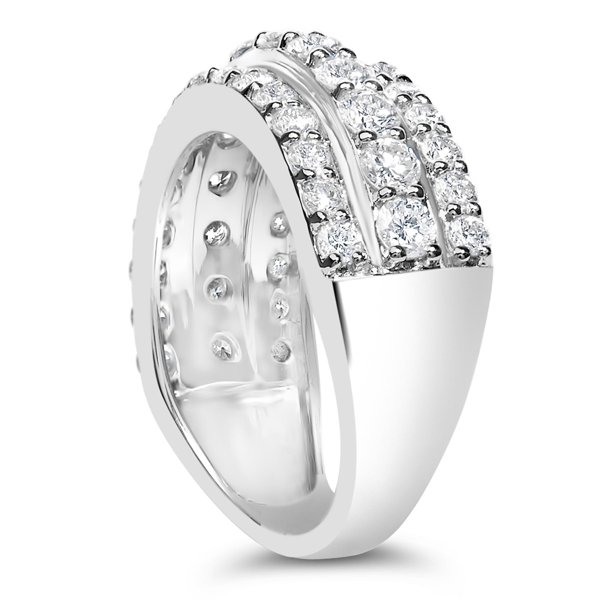 Haus of Brilliance 2ctw. Lab Grown Diamond 3 Row Band Ring
