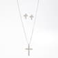 Rosa Rhinestones Cross Pendant and Earring Set - image 1