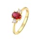 January Birthstone Simulated Garnet & Cubic Zirconia Ring - image 1