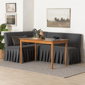 Baxton Studio Richard 3pc. Fabric Upholstered Dining Nook Set - image 9