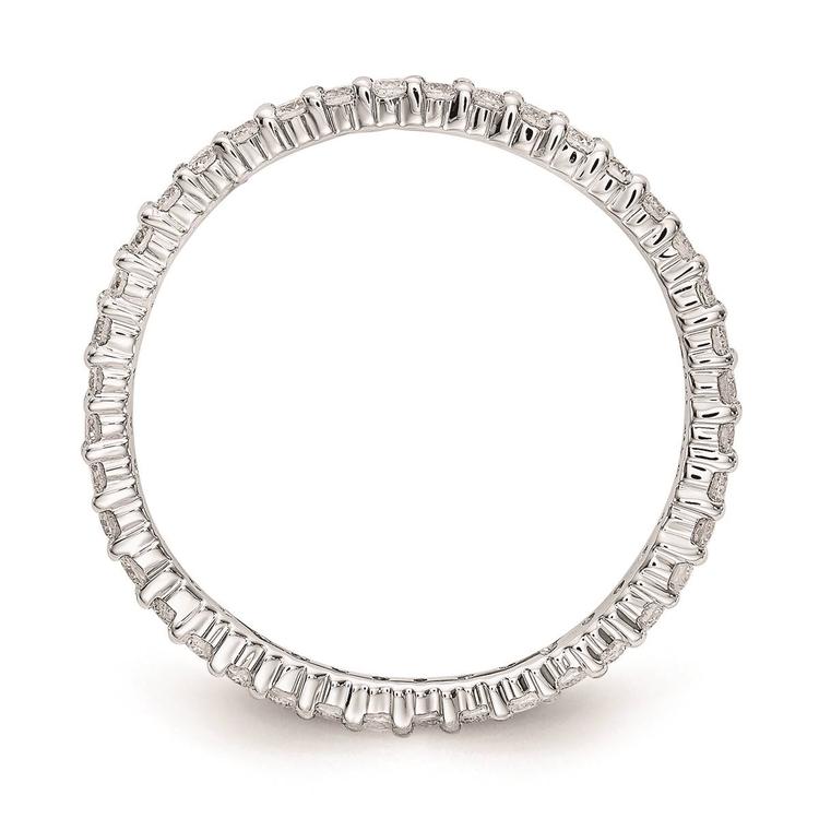 Pure Fire 14kt. White Gold Lab Grown Diamond Shared Prong Band