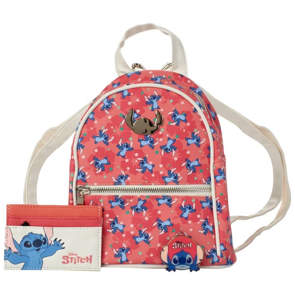 Womens Disney Lilo And Stitch Pink Backpack 3 Piece Box Set