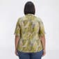 Plus Size Emily Daniels Elbow Sleeve Tropical Palm Leaf Blouse - image 2