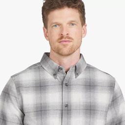 Mens Eddie Bauer Everyday Flex Flannel Shirt - Vapor Blue