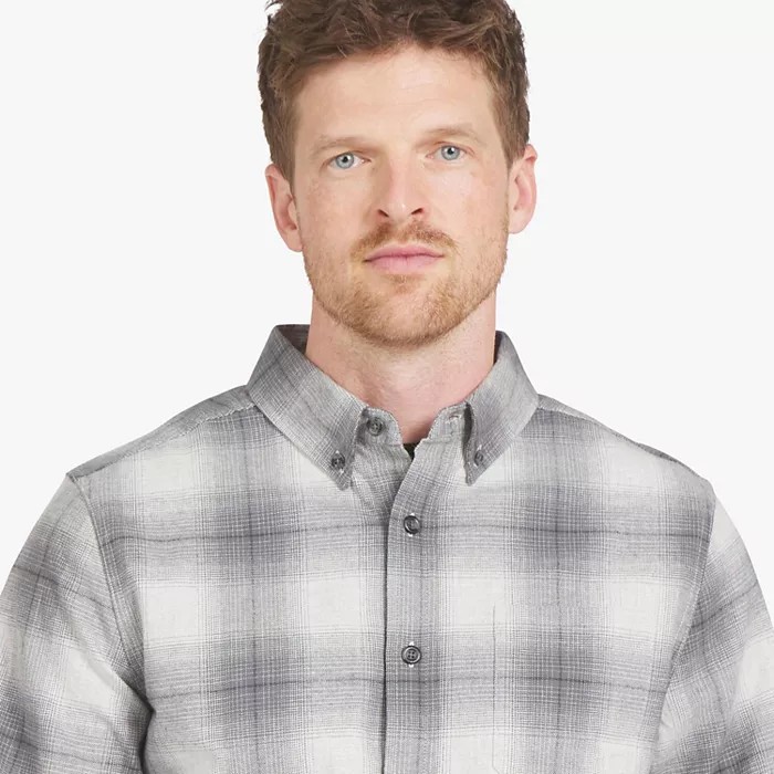 Mens Eddie Bauer Everyday Flex Flannel Shirt - Vapor Blue