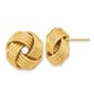 Gold Classics(tm) 16mm Gold Love Knot Stud Earrings - image 1