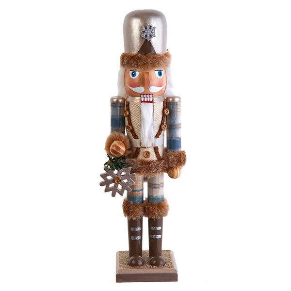 Kurt S. Adler 15in. Wooden Rustic Glamour Nutcracker