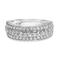 Haus of Brilliance 1ctw. Lab Grown Diamond 3 Row Band Ring - image 1