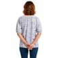 Womens Erika Puff Sleeve Floral Tie Neck Blouse - image 2