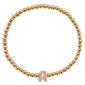 Athra 14kt. Gold Over Brass Initial A Stretch Bracelet - image 1