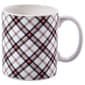 Kennedy Black Red & White Plaid Mug - image 1