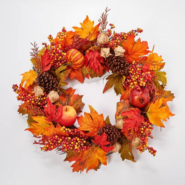 Pomegranate Pinecone Wreath - image 