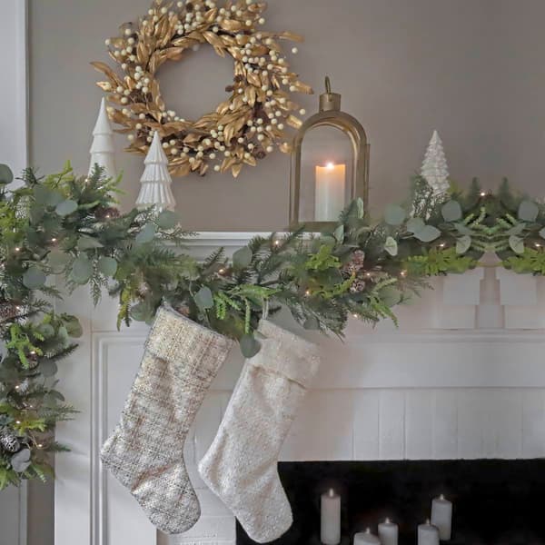 National Tree 9ft. Winter Garden Pre-Lit Garland w/ LED Lights