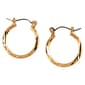 Design Collection Gold Diamond Cut Hoop Earrings - image 1