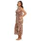 Womens Connected Apparel Sleeveless Print Tie Front Jumpsuit - image 4